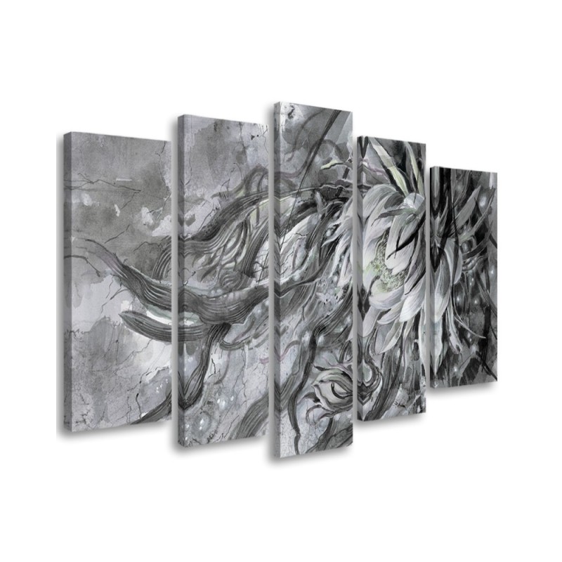 Large modern canvas painting - Queen of the night flower | FEEBY