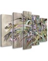 5 part modern painting - Irises flowers in the wind | FEEBY