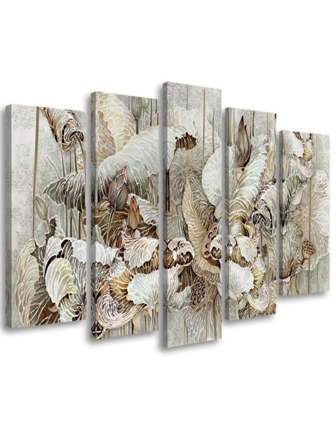 Boho style painting for living room - Lotus Blossom| FEEBY