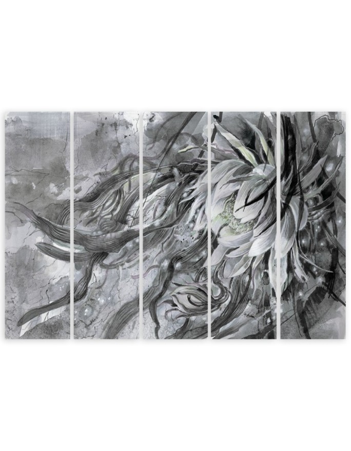 Multipart painting for the room - Flower of the queen of the night | FEEBY