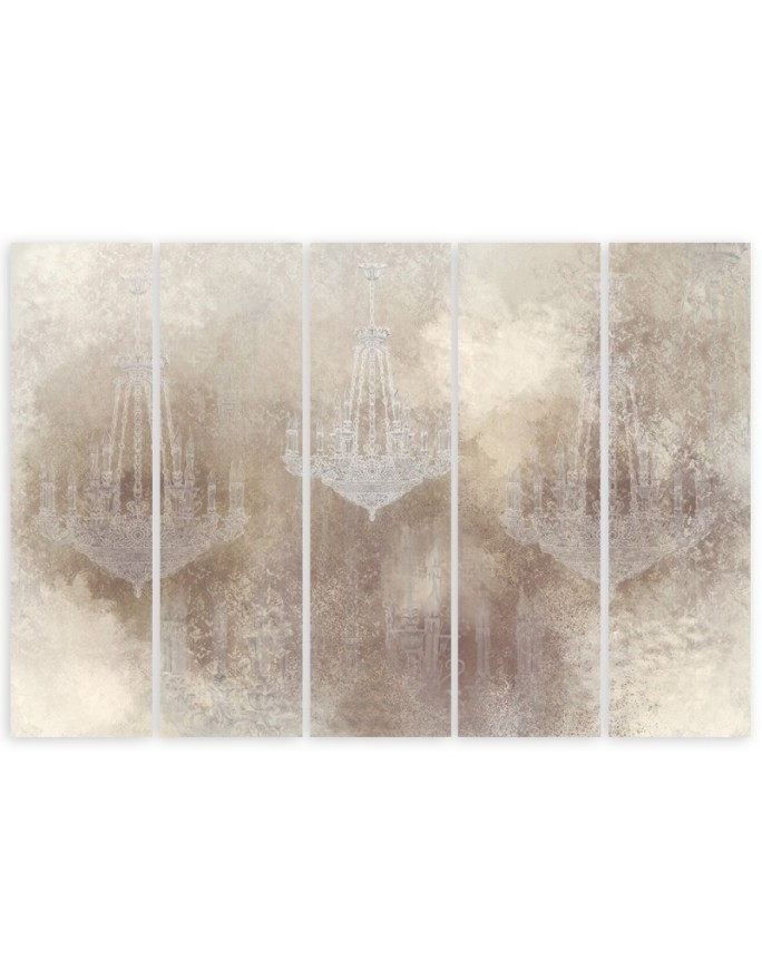 Chandeliers - canvas printed wall painting 5 parts | FEEBY