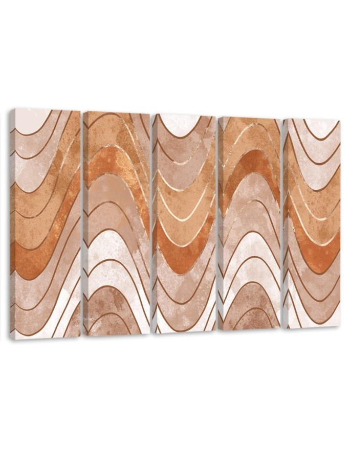 Modern painting for wall - Vertical wavy lines | FEEBY