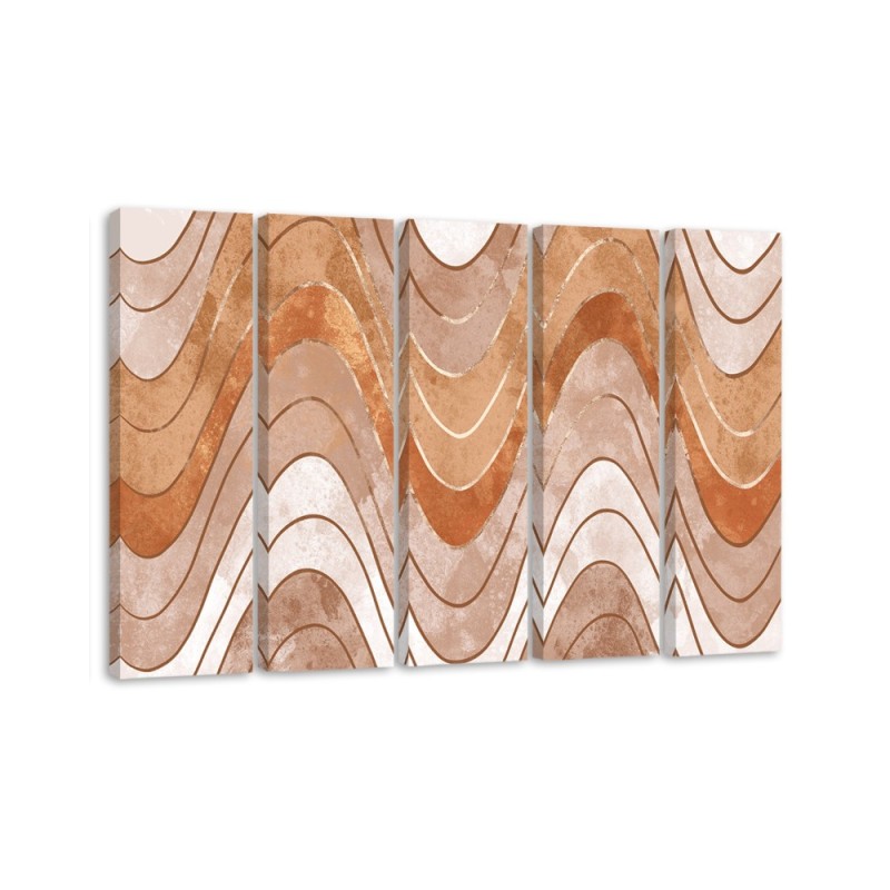 Modern painting for wall - Vertical wavy lines | FEEBY