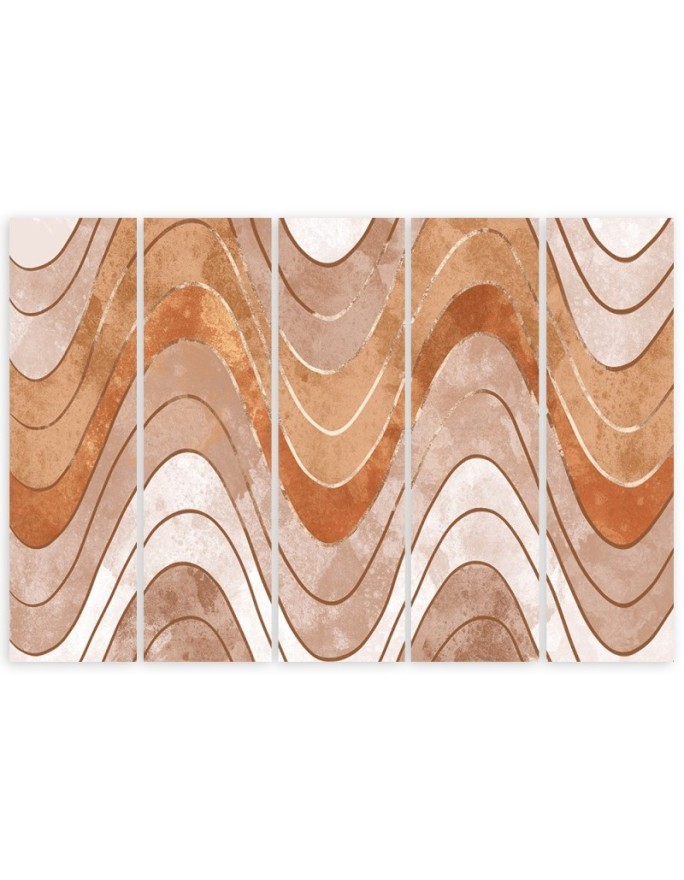 Modern painting for wall - Vertical wavy lines | FEEBY