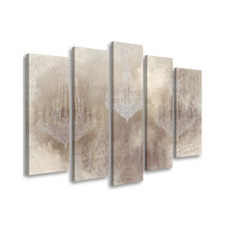 Chandeliers - modern on canvas wall painting 5 parts | FEEBY