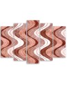 5 part wall painting for living room - Vertical wavy lines | FEEBY