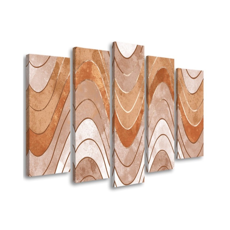 Canvas print 5 part modern - Geometric shapes abstract | FEEBY