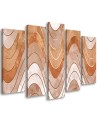 Canvas print 5 part modern - Geometric shapes abstract | FEEBY