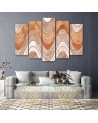 Canvas print 5 part modern - Geometric shapes abstract | FEEBY
