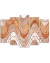 Canvas print 5 part modern - Geometric shapes abstract | FEEBY