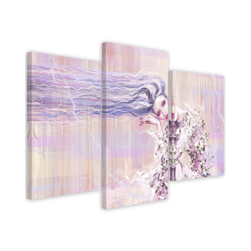 Decorative painting for wall - Woman with long hair | FEEBY