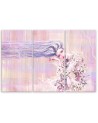 Triptych painting for living room, bedroom - Woman with long hair | FEEBY