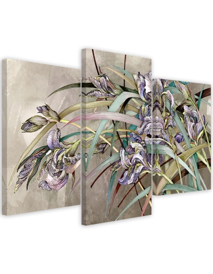 Picture on Canvas of Irises in the wind | FEEBY