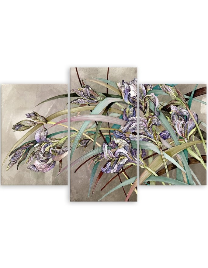 Picture on Canvas of Irises in the wind | FEEBY