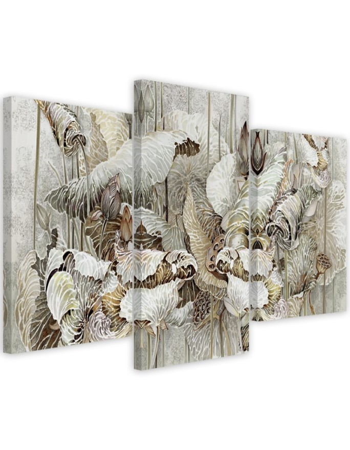 Canvas print for bedroom, living room wall - Flowers of the sacred lotus | FEEBY