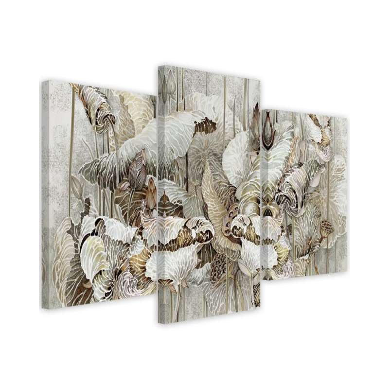 Canvas print for bedroom, living room wall - Flowers of the sacred lotus | FEEBY