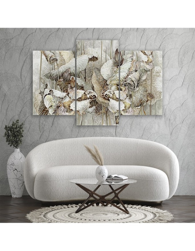 Canvas print for bedroom, living room wall - Flowers of the sacred lotus | FEEBY