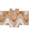 Canvas print boho wall set - Horizontal wavy lines | FEEBY