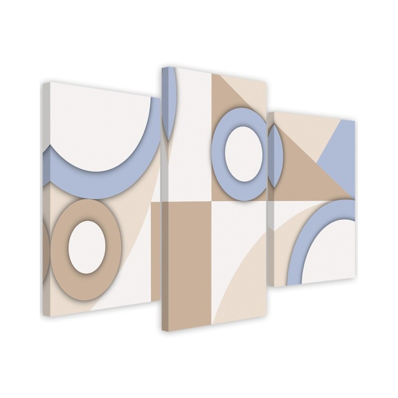 Youth Canvas painting 3 piece - Geometric shapes abstract | FEEBY