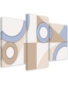 Youth Canvas painting 3 piece - Geometric shapes abstract | FEEBY
