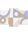 Youth Canvas painting 3 piece - Geometric shapes abstract | FEEBY