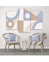 Youth Canvas painting 3 piece - Geometric shapes abstract | FEEBY