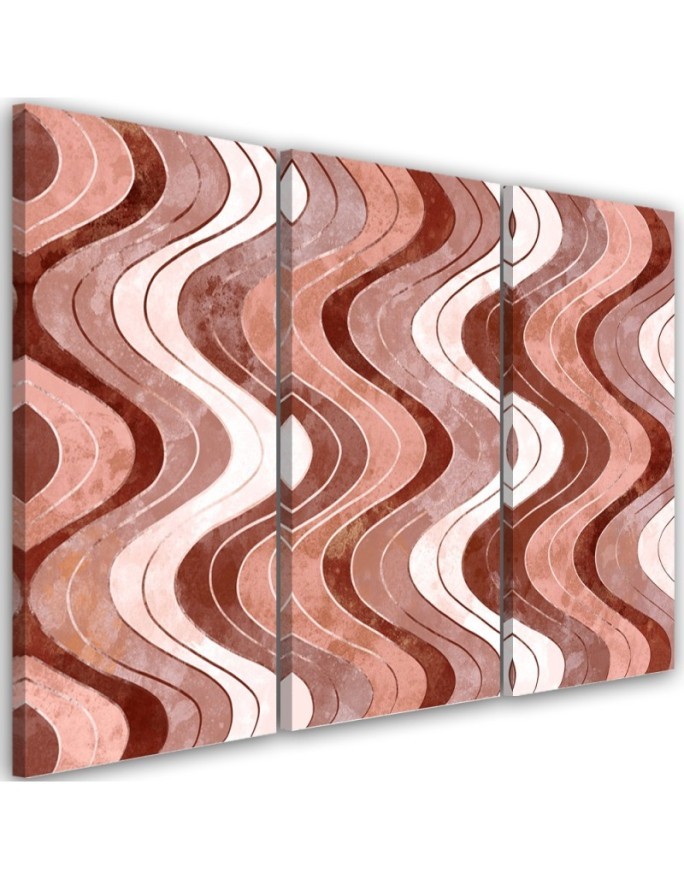 Canvas print printed on canvas - Vertical wavy lines | FEEBY