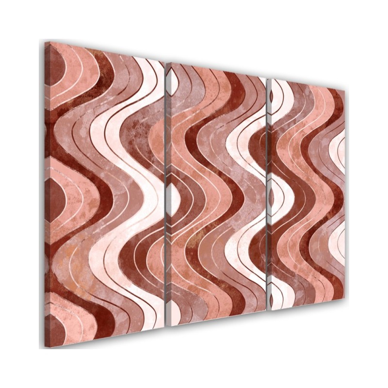 Canvas print printed on canvas - Vertical wavy lines | FEEBY