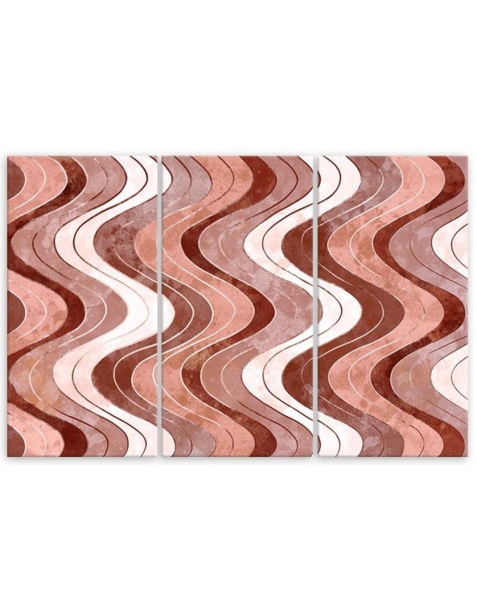 Canvas print printed on canvas - Vertical wavy lines | FEEBY