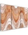 Living room Canvas painting 3-part - Horizontal wavy lines | FEEBY