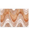 Living room Canvas painting 3-part - Horizontal wavy lines | FEEBY