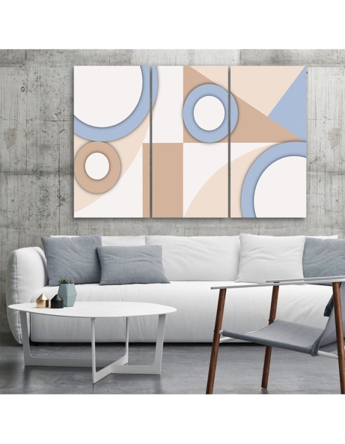 Painting Canvas for children's room - Geometric shapes abstract boho | FEEBY