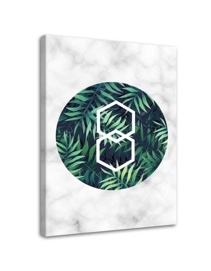 Modern painting for dining room - Fern leaf marble | FEEBY
