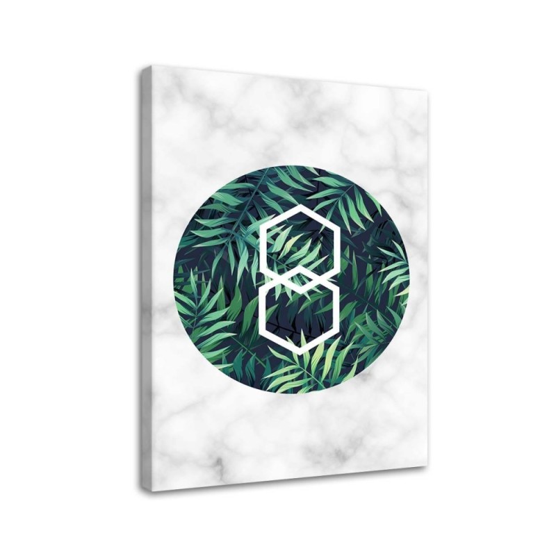 Modern painting for dining room - Fern leaf marble | FEEBY