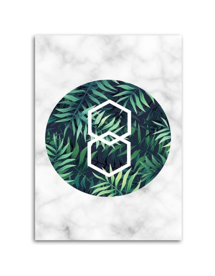 Modern painting for dining room - Fern leaf marble | FEEBY