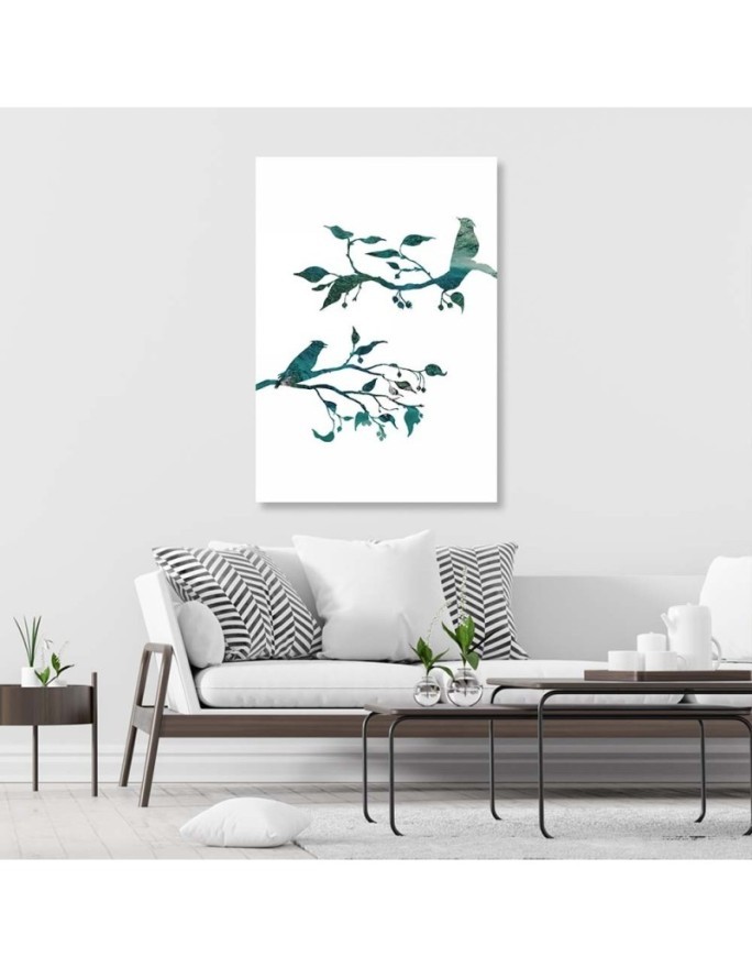Decorative painting on canvas - Birds on branches | FEEBY