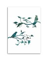 Decorative painting on canvas - Birds on branches | FEEBY