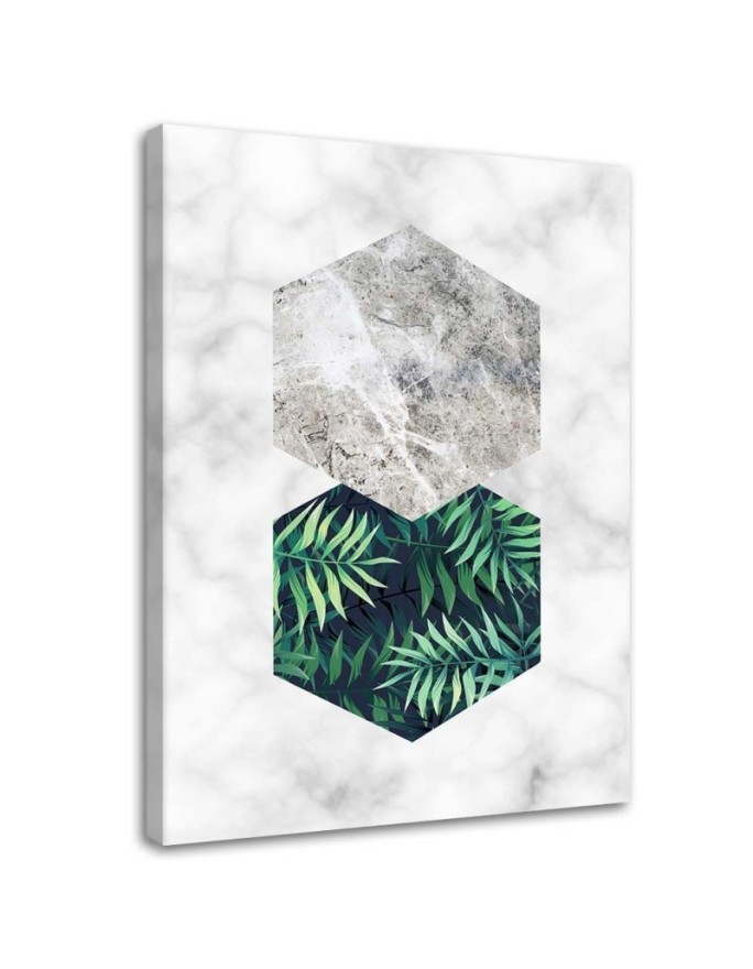 Canvas prints for wall - Fern leaf marble | FEEBY