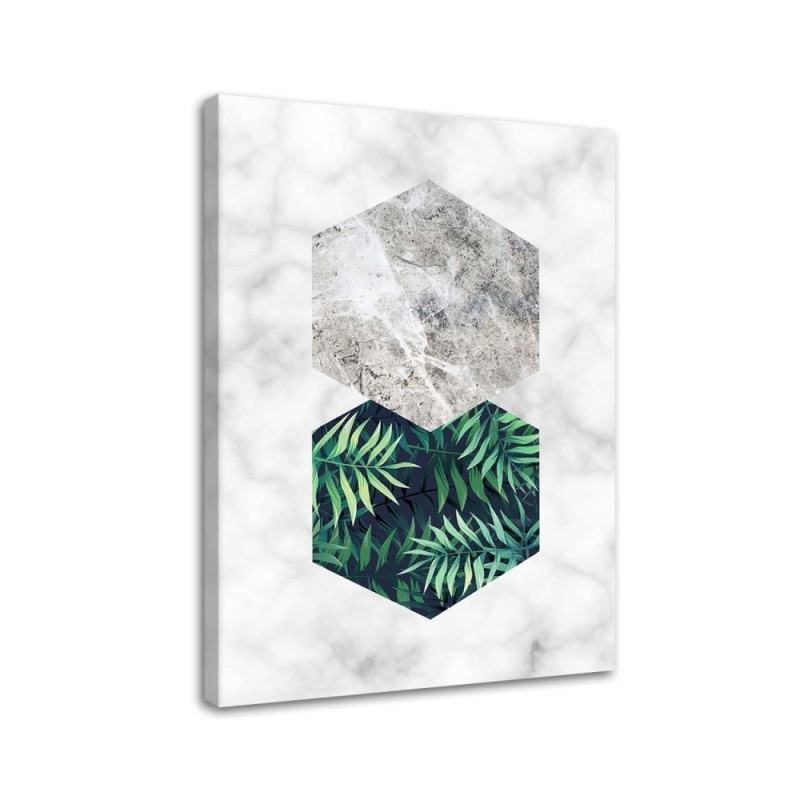 Canvas prints for wall - Fern leaf marble | FEEBY