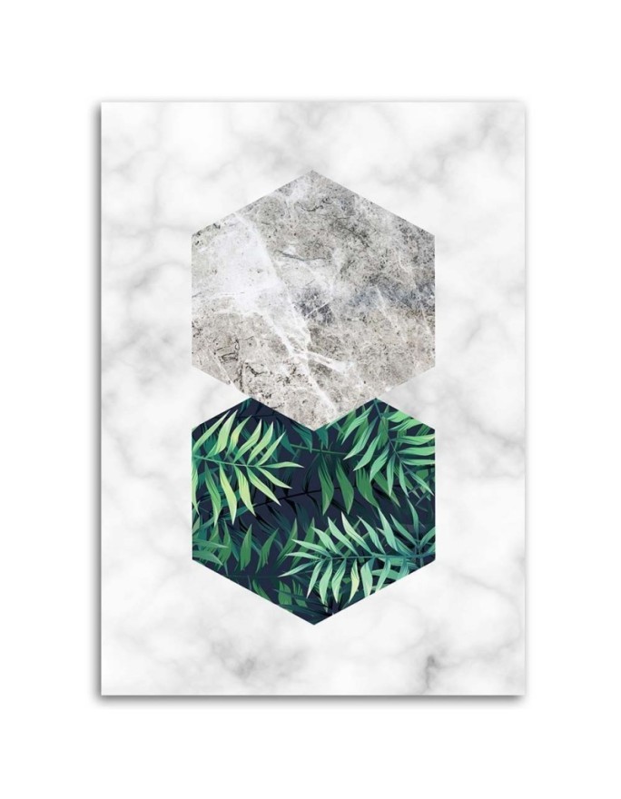 Canvas prints for wall - Fern leaf marble | FEEBY