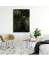 Canvas painting for living room, dining room - Green palm leaves | FEEBY