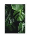 Monstera leaves - modern Canvas painting for living room for wall | FEEBY