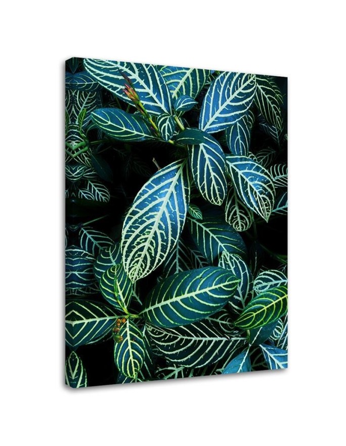 Canvas painting for dining room, kitchen - Tropical leaves | FEEBY