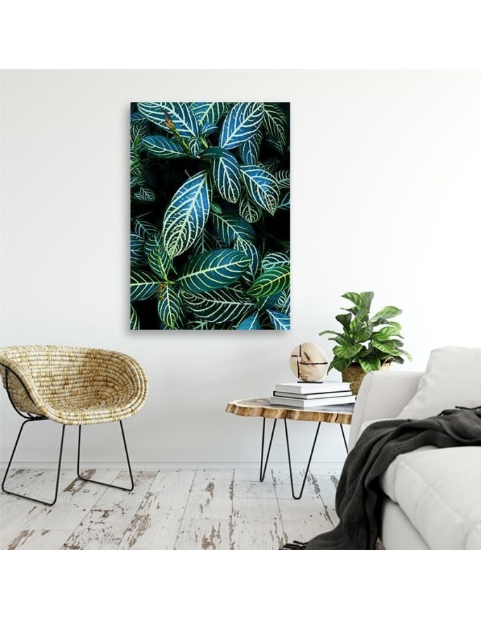 Canvas painting for dining room, kitchen - Tropical leaves | FEEBY