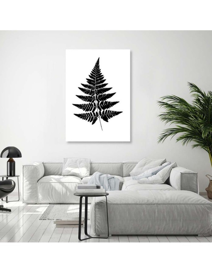 Canvas prints for living room wall - Fern leaf | FEEBY