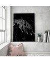 Wall art painting for living room Monstera b&w Dmitry Belov | FEEBY