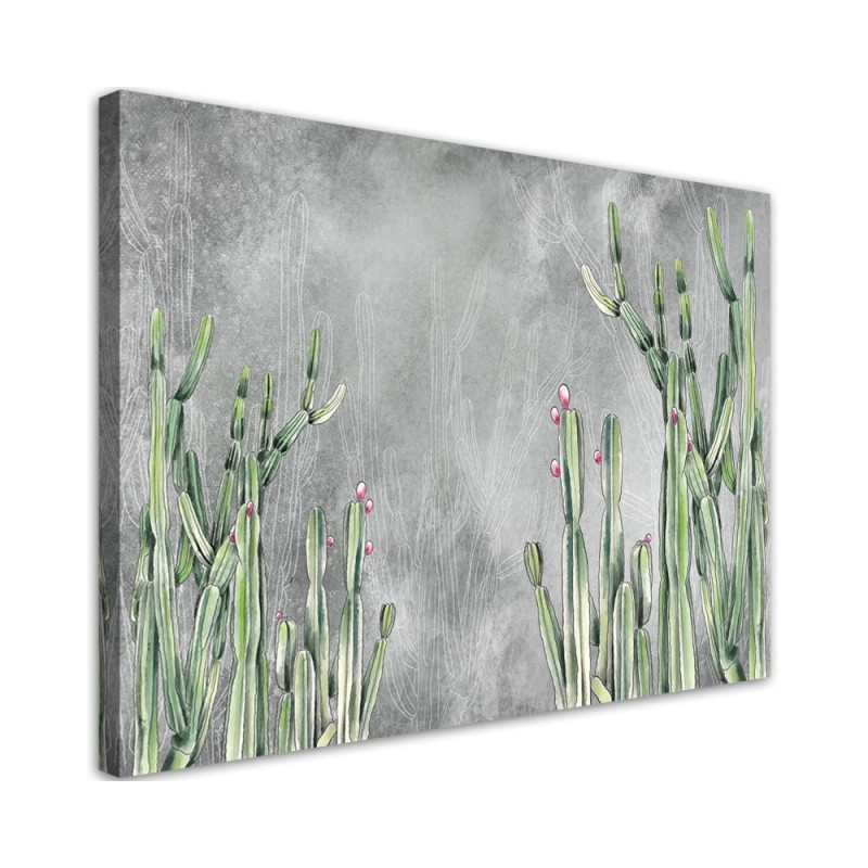 Printed modern Canvas painting for bedroom - Plants cactus | FEEBY