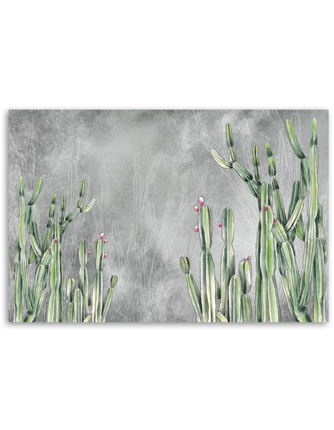 Printed modern Canvas painting for bedroom - Plants cactus | FEEBY