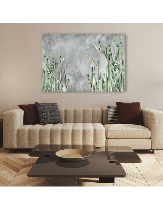 Printed modern Canvas painting for bedroom - Plants cactus | FEEBY