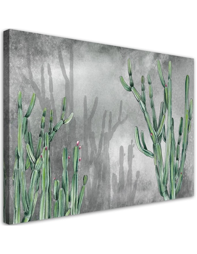 Modern wall art painting on canvas - Large desert cactus | FEEBY